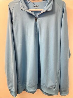Adidas Men’s Performance Golf Quarter-Zip Jacket Light Blue Light Weight Size XL